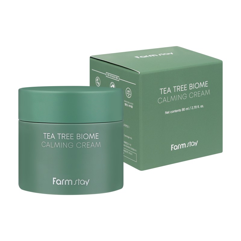 FARMSTAY TEA TREE BIOME CALMING CREAM DERMAISTAS WHOLESALE KOREAN SKINCARE Farmstay Tea Tree Biome Calming Cream 80ml - Image 1